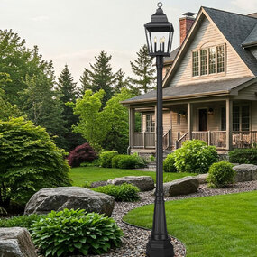 Raphael Outdoor Post Light with Decorative Round Base by Z-Lite