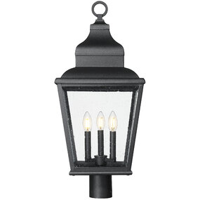 Raphael Outdoor Post Light with Round Fitter