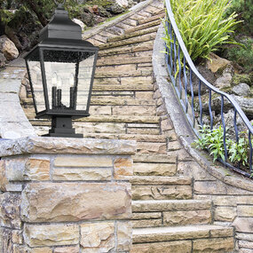 Raphael Outdoor Pier Light with Square Stepped Base