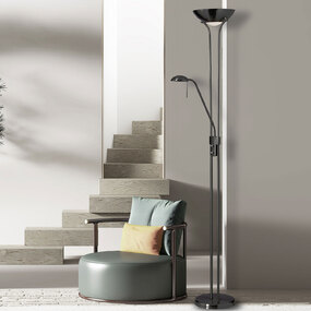 Mother & Son Torchiere Reading Floor Lamp