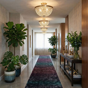 Crystal Baller Semi Flush Ceiling Light