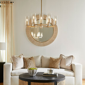Merrick Chandelier with Fluted Glass Shades