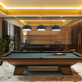 Melange Linear Pendant with Dome Metal Shades w/Trim