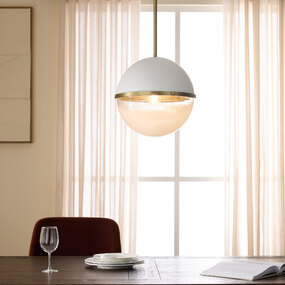 Milk Glass Sphere Pendant