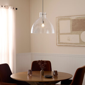 Fort Worth Clear Seeded Dome Pendant