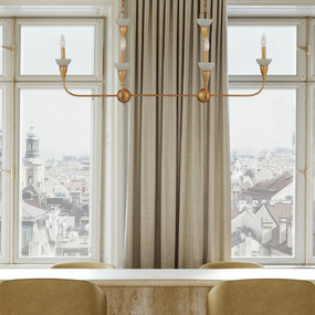 Aurelia Frost Rectangular Chandelier