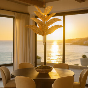 Banana Leaf Chandelier by Varaluz