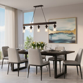 Menlo Park Linear Chandelier by Artcraft