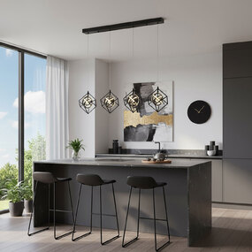 Tulip Linear Multi Light Pendant by Artcraft