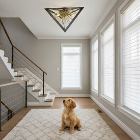 Sunburst Ceiling Flush Light by Artcraft