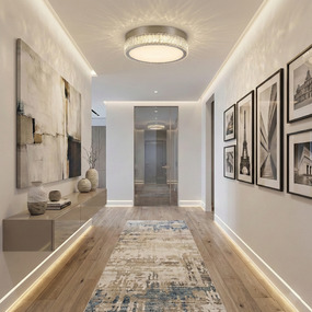 Chevron Color-Select Ceiling Flush Light
