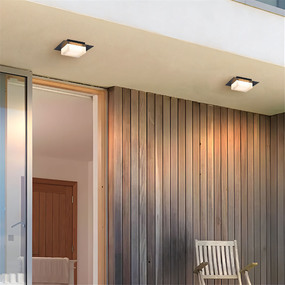 Foursquare Color-Select Outdoor Ceiling Light