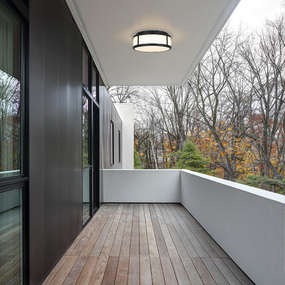 Panel Color-Select Round Outdoor Ceiling Light