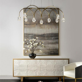 Faceted Chunk Linear Chandelier by John-Richard