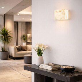 Alabaster Rocks Medley Cube Wall Sconce