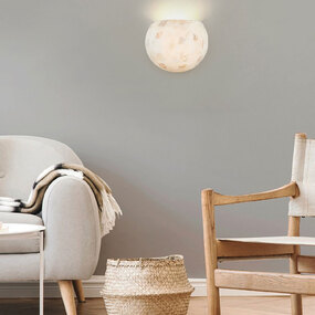 Alabaster Rocks Globe Wall Light