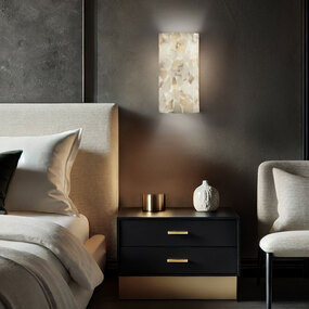 Alabaster Rocks Cylinder Wall Sconce