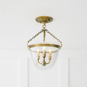 Country Bell Jar Semi Flush Ceiling Light