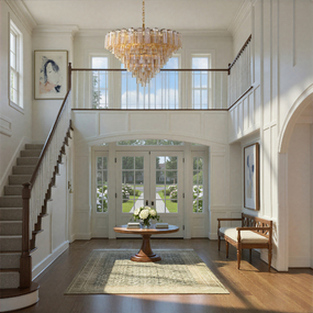 Addis Chain Hung Drop Chandelier by Crystorama