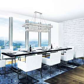 Felicity 2-Tier Linear Chandelier by CWI Lighting