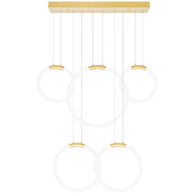 Hoops 5-Ring Chandelier
