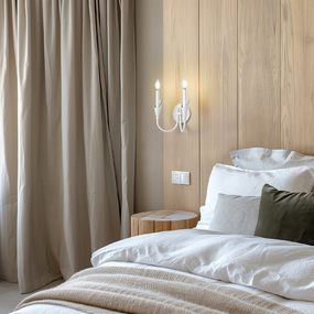 Claudelle Curved Arm Double Wall Light