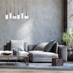 Industrial Linear Multi-Light Pendant by Dainolite