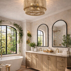 Eco Milos Semi Flush Ceiling Light by Justice Design