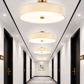 Textile Genova Color-Select Semi Flush Ceiling Light