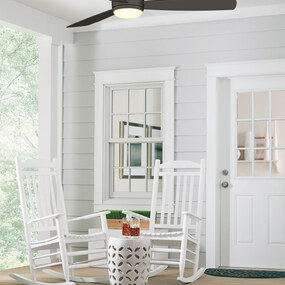 Hugh Hugger Indoor / Outdoor Ceiling Fan with Light