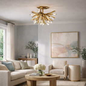 Vida Semi Flush Ceiling Light by Fredrick Ramond