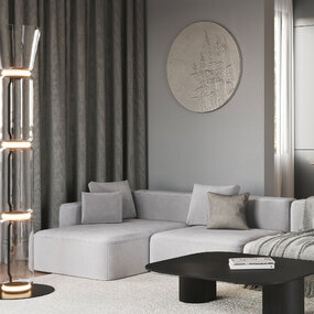 Noctambule High Cylinder Floor Lamp with Cone by FLOS