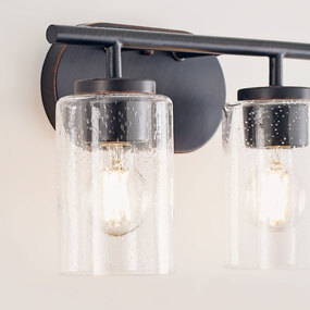 Oslo Seeded Bathroom Vanity Light