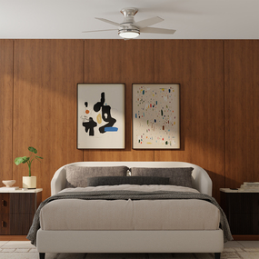 Dreska Hugger Ceiling Fan with Light