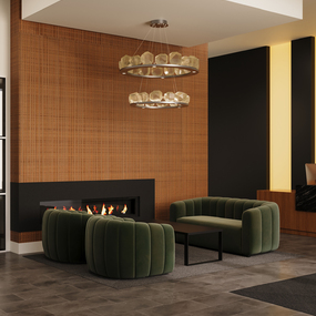 Gem Two Ring Chandelier by Hammerton Studio