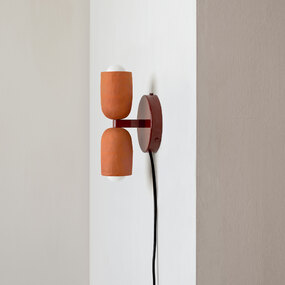 Ceramic Up Down Plug-In Wall Sconce