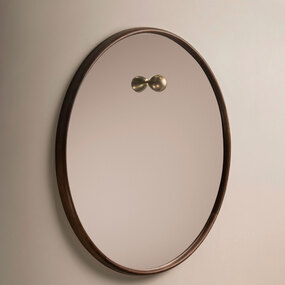 Knob Round Mirror