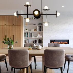 Nodes 8 Light Linear Chandelier by Visual Comfort Studio