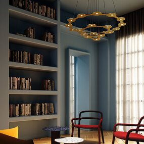 Flat Saturn Pendant by Lumen Center Italia