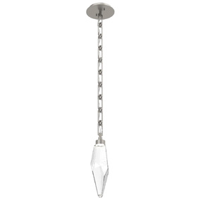 Rock Crystal Rectangular Chain Pendant