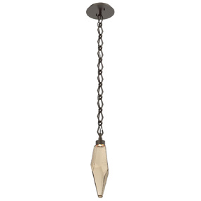 Rock Crystal Diamond Chain Pendant