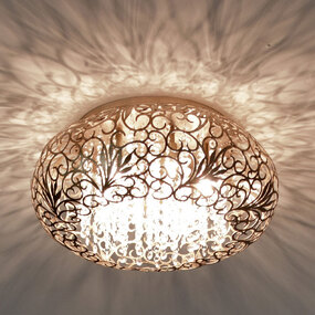Arabesque Oval Ceiling Flush Light