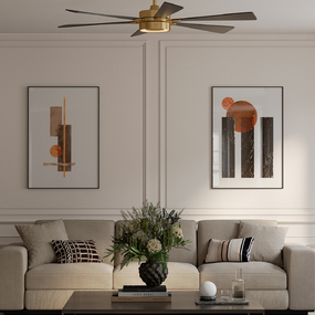 Brenix Smart Ceiling Fan with Color-Select Light