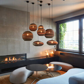 Disc Mixed Circular Scraplight Pendant by Graypants