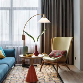 Melmar Chairside Arc Floor Lamp by Nova of California