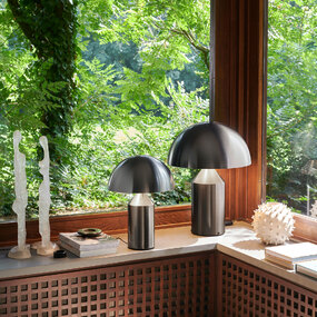 Atollo Satin Black Nickel Table Lamp