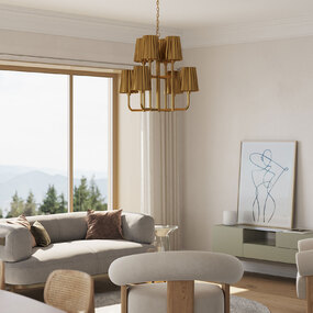 Plisse Chandelier by Alora