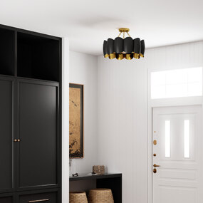 Santana Semi Flush Ceiling Light by Quoizel