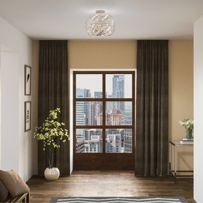 Crescent Semi Flush Ceiling Light