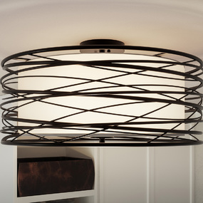 Spiral Semi Flush Ceiling Light